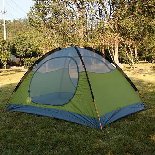 3-4 Season 2 Person Lightweight Backpacking Tent Windproof Camping Tent Awning Family Tent Two Doors Double Layer with Aluminum rods for Outdoor Camping Family Beach Hunting Hiking Travel - 4