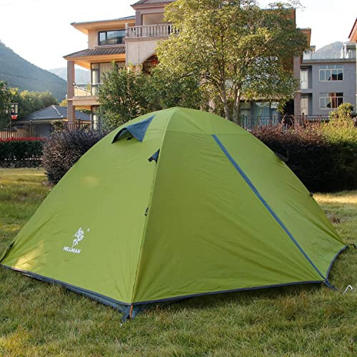 3-4 Season 2 Person Lightweight Backpacking Tent Windproof Camping Tent Awning Family Tent Two Doors Double Layer with Aluminum rods for Outdoor Camping Family Beach Hunting Hiking Travel - 4