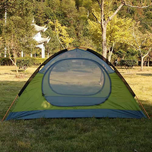 3-4 Season 2 Person Lightweight Backpacking Tent Windproof Camping Tent Awning Family Tent Two Doors Double Layer with Aluminum rods for Outdoor Camping Family Beach Hunting Hiking Travel - 6