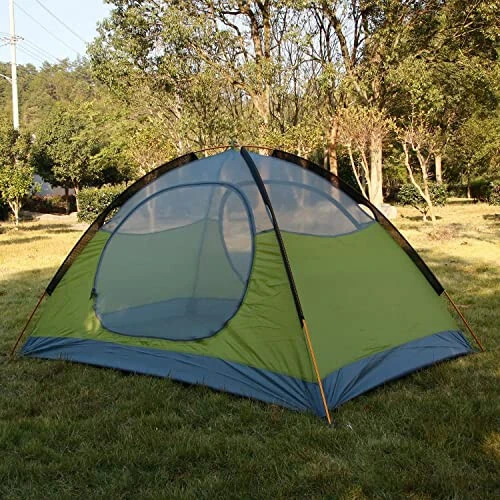 3-4 Season 2 Person Lightweight Backpacking Tent Windproof Camping Tent Awning Family Tent Two Doors Double Layer with Aluminum rods for Outdoor Camping Family Beach Hunting Hiking Travel - 5