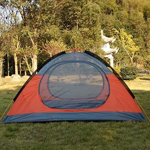 3-4 Season 2 Person Lightweight Backpacking Tent Windproof Camping Tent Awning Family Tent Two Doors Double Layer with Aluminum rods for Outdoor Camping Family Beach Hunting Hiking Travel - 6