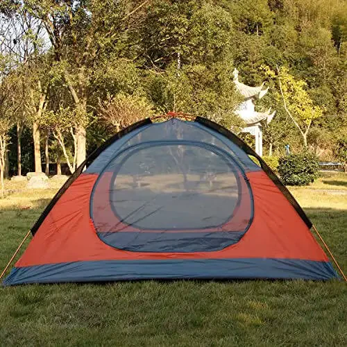 3-4 Season 2 Person Lightweight Backpacking Tent Windproof Camping Tent Awning Family Tent Two Doors Double Layer with Aluminum rods for Outdoor Camping Family Beach Hunting Hiking Travel - 6