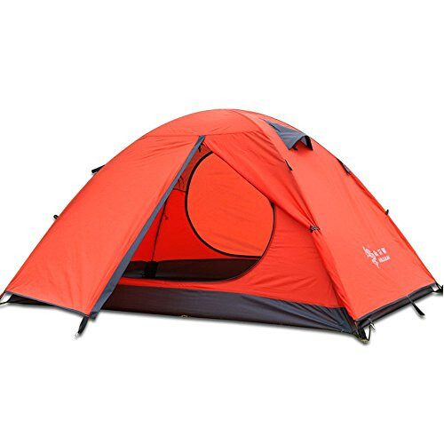 3-4 Season 2 Person Lightweight Backpacking Tent Windproof Camping Tent Awning Family Tent Two Doors Double Layer with Aluminum rods for Outdoor Camping Family Beach Hunting Hiking Travel - 1