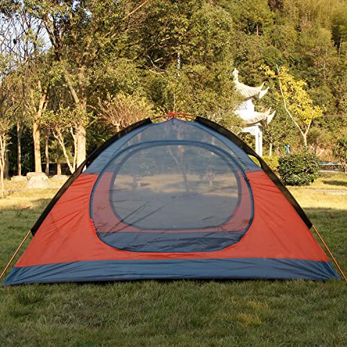 3-4 Season 2 Person Lightweight Backpacking Tent Windproof Camping Tent Awning Family Tent Two Doors Double Layer with Aluminum rods for Outdoor Camping Family Beach Hunting Hiking Travel - 5