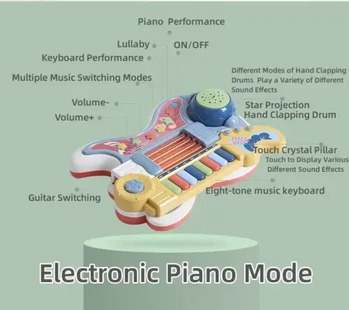 3-5 Years Toy Musical Instruments, ABS Multicolor - 4