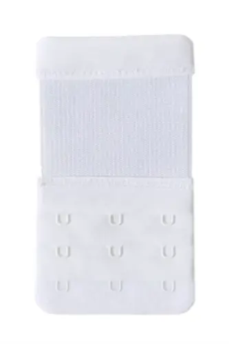 3 Adet Beyaz Lastikli Sütyen Uzatma Agrafı Geniş 3 Kancalı Ek Aparat - BÜYÜKBEDENIZ (1)