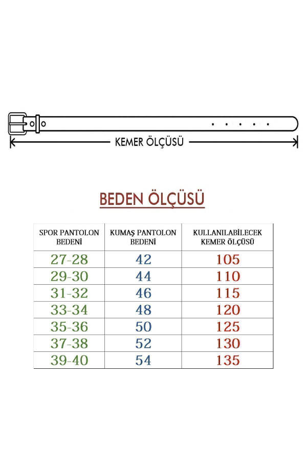 3 Adet Erkek Kemer Kot Ve Kanvasa Uygun - 8