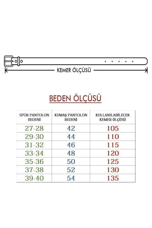 3 Adet Erkek Kemer Kot Ve Kanvasa Uygun - 11