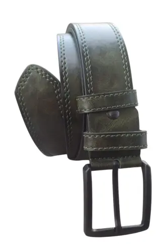 Erkek Kemer 3 Adet Kot Ve Kanvas Pantolon Kemeri-SİYAH TABA GRİ - 4