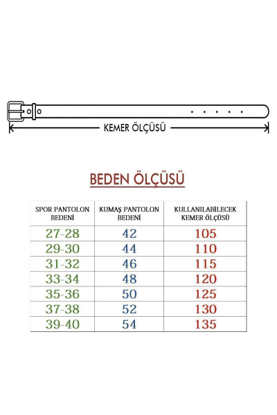 3 Adet Erkek Kemer Kot Veya Kanvas Için Uygundur - 20