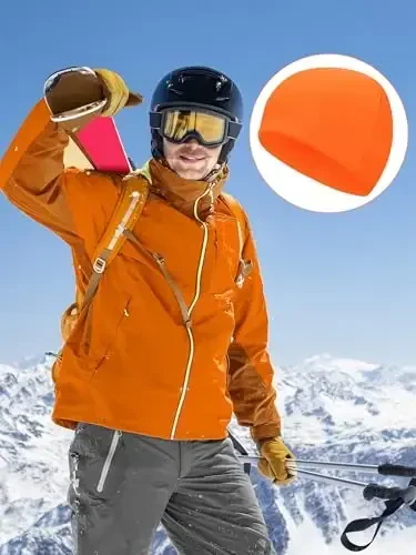 3 Pieces Winter Warm Skull Cap Soft Fleece Beanie Hat Thick Windproof Watch Cap Skiing Outdoor Warm Colored for Men Women - 5