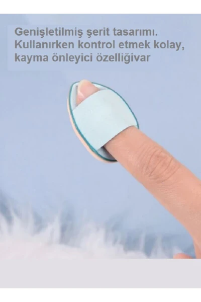 3 Adet Mini Kozmetik Puf Parmak Yüz Makyaj Sünger Göz Altı Kapatıcı Kuru Islak Bez Süngeri Concealer - MALINKA (1)