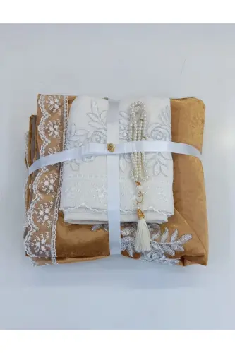 3 Adet Xantal Sаriq Hеdiyelik Sеplik Jоynаmоz Sаdjаdа Bоhchа Sеti-Xаntаl sаriq 