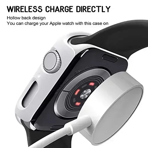 3 dona Apple Watch Case 41mm Series 8 Series 7 uchun mos, Qattiq PC Bumper Case himoya qopqog'i ramkasi [Ekran plyonkasi yo'q] iWatch Accessories 41mm uchun mos, Starlight/Oq/Pushti - MODAZONE (1)