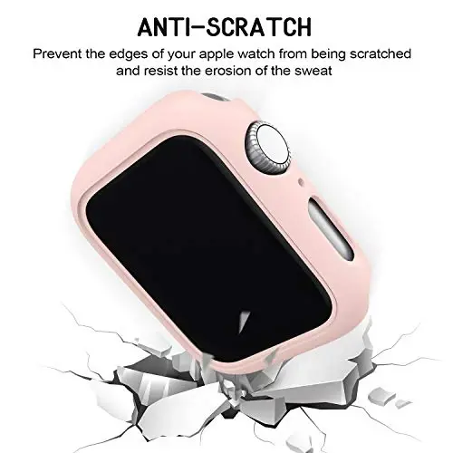 3 dona Apple Watch Case 41mm Series 8 Series 7 uchun mos, Qattiq PC Bumper Case himoya qopqog'i ramkasi [Ekran plyonkasi yo'q] iWatch Accessories 41mm uchun mos, Starlight/Oq/Pushti - 5