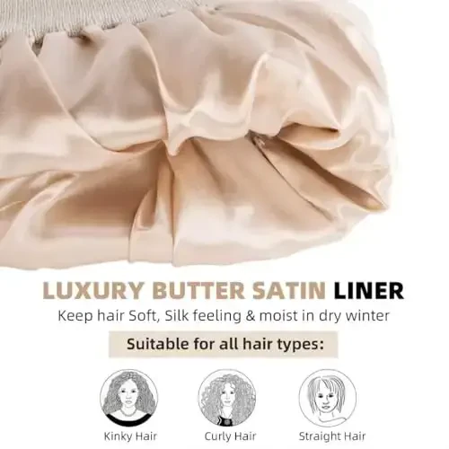 3 Dona ayollar va erkaklar uchun atlas bilan qoplangan qishki shapkalar, ipak astarli ayollar shapkalari, yumshoq issiq manjetli shapka - 3