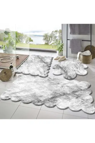 3 dona Non-Slip hammom gilam to'plami 50x50 (yumaloq papatya) --50x60(LAZER)- -60x100 (LAZER) 