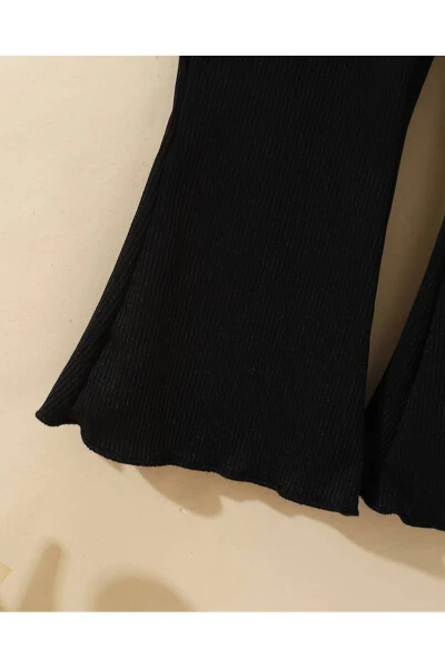 3 dona Qizcha va Qiz Bolalar uchun Kashmir Yumshoq Kalıpli Ispancha Oyoq Tayt Shimlar - 5