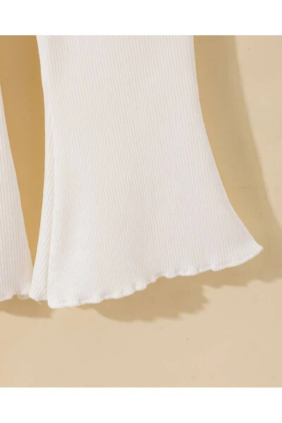 3 dona Qizcha va Qiz Bolalar uchun Kashmir Yumshoq Kalıpli Ispancha Oyoq Tayt Shimlar - 6