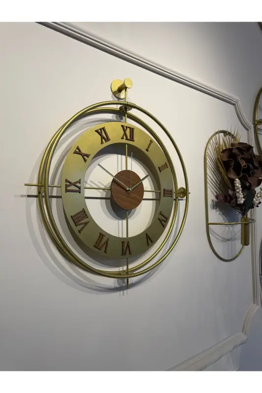 3 dona Romera Classic Exclusive, zamonaviy dekorativ metall 3 dona devor soati - 3