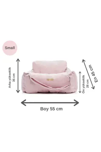 3 funksiyali it o'rindig'i-it karavoti-sumka-it mashinasi o'rindig'i-uyda tashqarida mashinada-pushti - 4