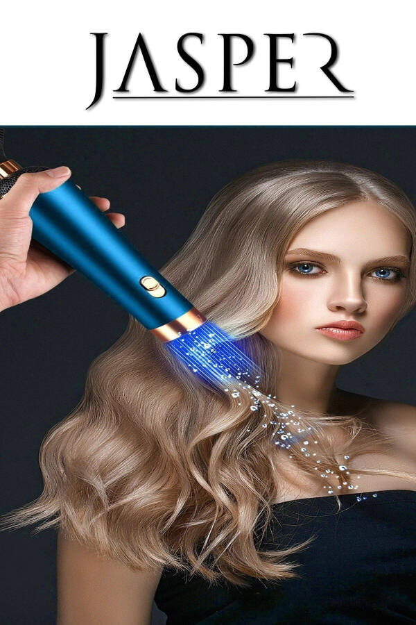 3 Heat Setting Hair Styler and Straightener, 1200W, Blue - 11