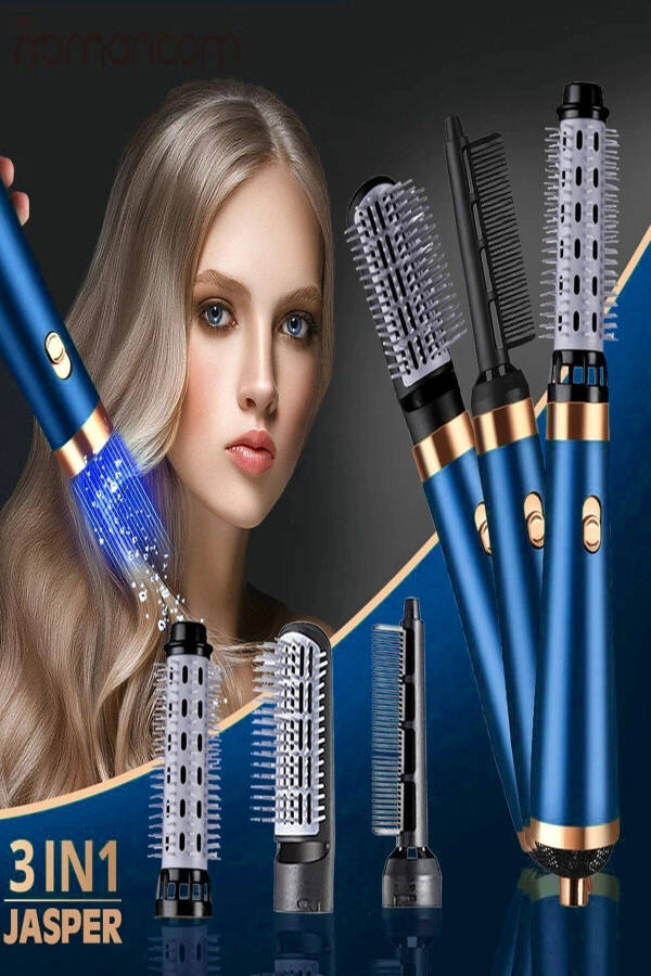 3 Heat Setting Hair Styler and Straightener, 1200W, Blue - 12