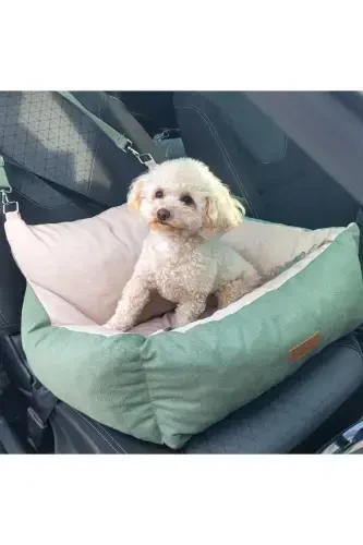 3-in-1 Dog Bed-Carrier-Dog Car Seat-Home Outdoor Car-Green - 1