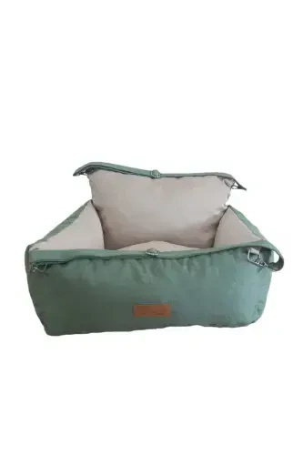 3-in-1 Dog Bed-Carrier-Dog Car Seat-Home Outdoor Car-Green - PETTYCOMFORT (1)