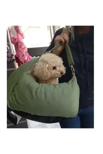 3-in-1 Dog Bed-Carrier-Dog Car Seat-Home Outdoor Car-Green - 3