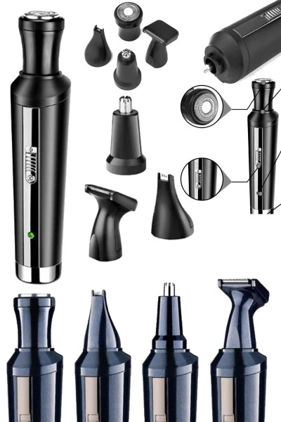 3-in-1 Electric Trimmer USB Rechargeable Men's Ear Nose Eyebrow Trimmer Beard Cheek Nose - GENEL MARKALAR