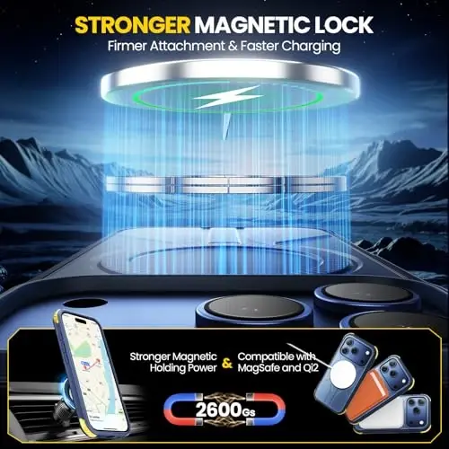 3 in 1 for Heavy Duty iPhone 17 Pro Max Case with Screen Protector & Camera Lens Protector ,7X Military-Grade Drop Protection ,Fits MagSafe ,Rugged & Slim shockproof Case for iPhone 17 Pro Max , Blue - 5