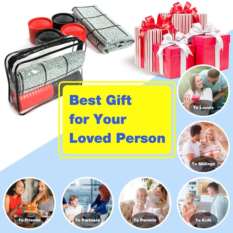 3 in 1 Giant Checkers & Mega Tic Tac Toe with Reversible Mat – Jumbo Classic Board Games for Family Fun, Indoor/Outdoor Activity for Kids and Adults - 2