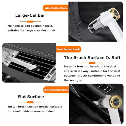 3-in-1 Mini Wireless Car Vacuum Cleaner - Multi-Function Car Vacuum Cleaner, Car Accessories For Men, USB-C Charged, Compact & Portable, Cordless Car Vacuum, Wireless Handheld Car Vacuum Cleaner - 3