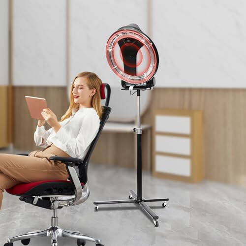 3 in 1 Orbiting Infrared Hair Dryer,Adjustable Height Infrared Hair Dryer,Adjustable Time & Temperature Professional Color Processor Salon Hair Dryer with Digital Screen (27.17 * 19.69 * 64.96inche) - 6