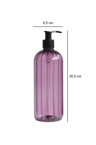 3-in-1 Shampoo Shower Gel Conditioner Labeled Plastic Bottle Bathroom Set Purple Soap Dispenser 500 ml-PURPLE - 4