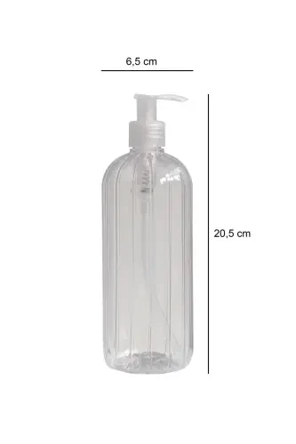 3-in-1 Shampoo Shower Gel Conditioner Labeled Plastic Bottle Bathroom Set Transparent Soap Dispenser 500 ml-TRANSPARENT - 5
