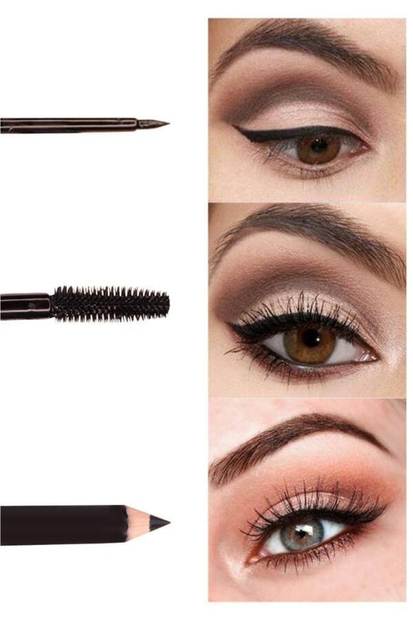 3 in 1 Waterproof Mascara, Pencil & Eyeliner Set - 2