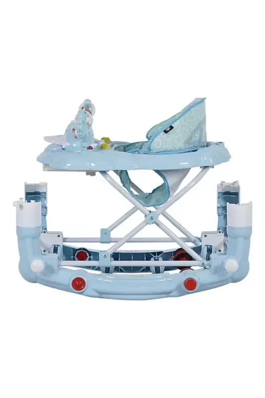 3 Level Musical Carousel Feeding Tray Baby Walker with Rattle Toy - TURQUOISE - 3