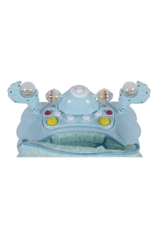 3 Level Musical Carousel Feeding Tray Baby Walker with Rattle Toy - TURQUOISE - 6