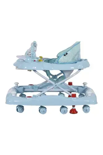 3 Level Musical Carousel Feeding Tray Baby Walker with Rattle Toy - TURQUOISE - 7