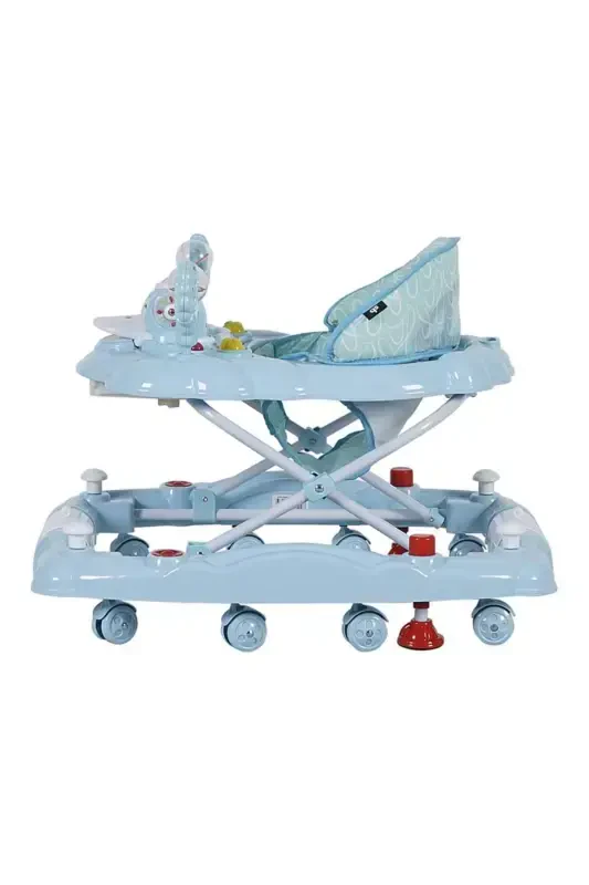 3 Level Musical Carousel Feeding Tray Baby Walker with Rattle Toy - TURQUOISE - 7