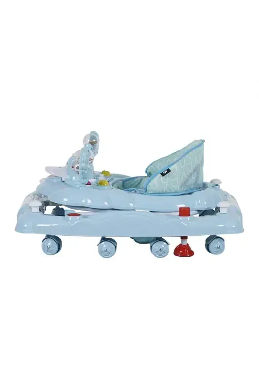 3 Level Musical Carousel Feeding Tray Baby Walker with Rattle Toy - TURQUOISE - 8