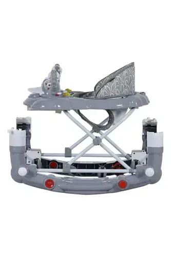 3-Level Musical Carousel Walker with Feeding Tray, Rattle Toy Walker - GRAY - 3