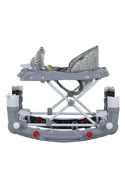 3-Level Musical Carousel Walker with Feeding Tray, Rattle Toy Walker - GRAY - 3