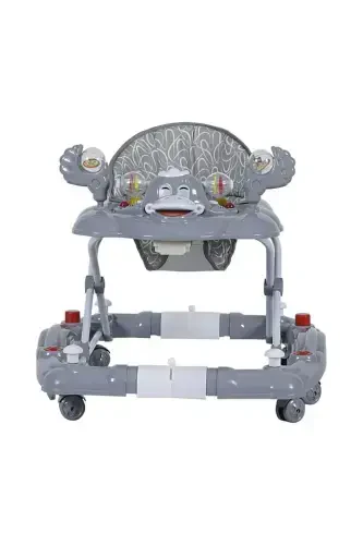 3-Level Musical Carousel Walker with Feeding Tray, Rattle Toy Walker - GRAY - 4