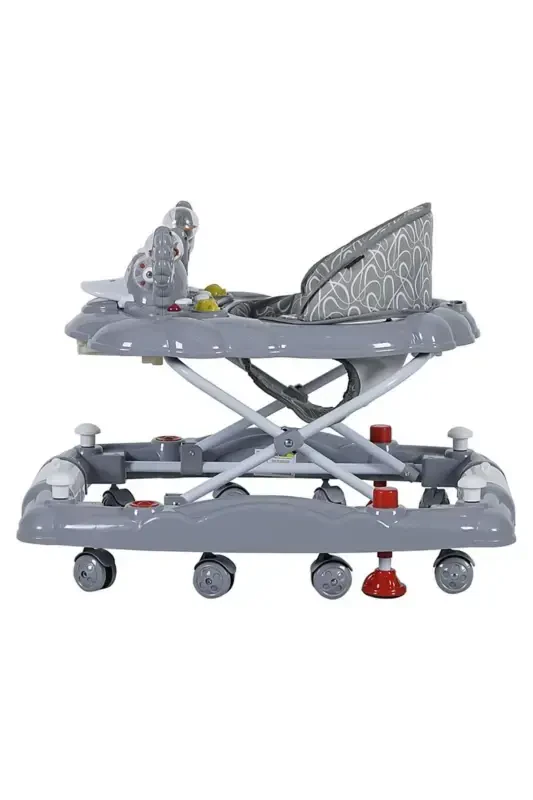 3-Level Musical Carousel Walker with Feeding Tray, Rattle Toy Walker - GRAY - 5