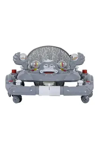 3-Level Musical Carousel Walker with Feeding Tray, Rattle Toy Walker - GRAY - 6