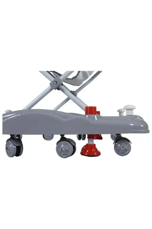 3-Level Musical Carousel Walker with Feeding Tray, Rattle Toy Walker - GRAY - 8