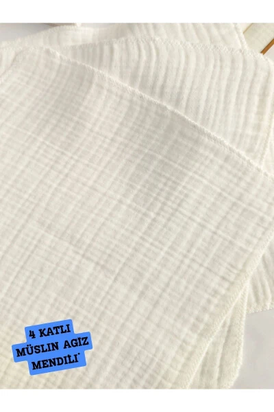 3 ли бебеk оғиз сочиғи 4 қат муслин 100% пахта мато тер бези тозалаш сочиғи - BEBELLA (1)